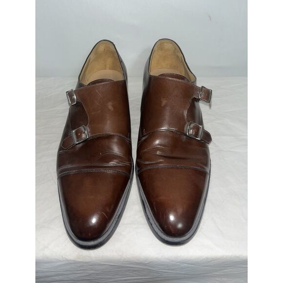 SuitSupply Leather‎ Shoes - Classic Double Monk Buckle, Mens Size 9.5 main image 9